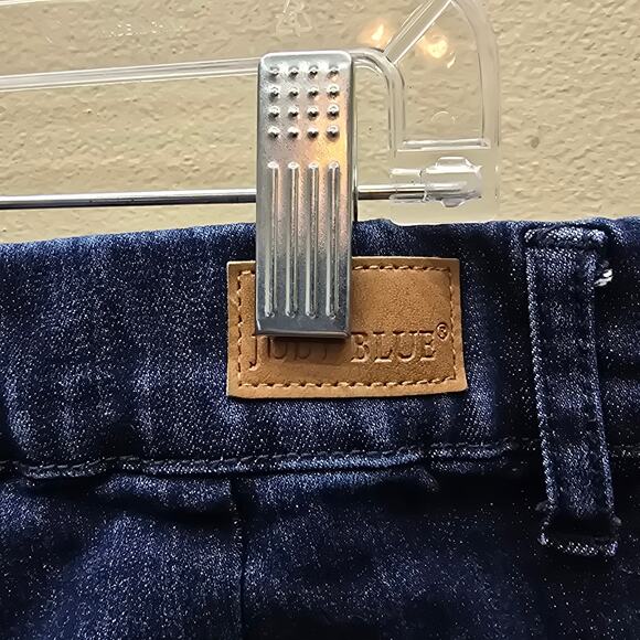 Judy Blue Pull On Superflare Stretch Jeans Dark Wash Size 18W Boho 70's Retro - Picture 3 of 7